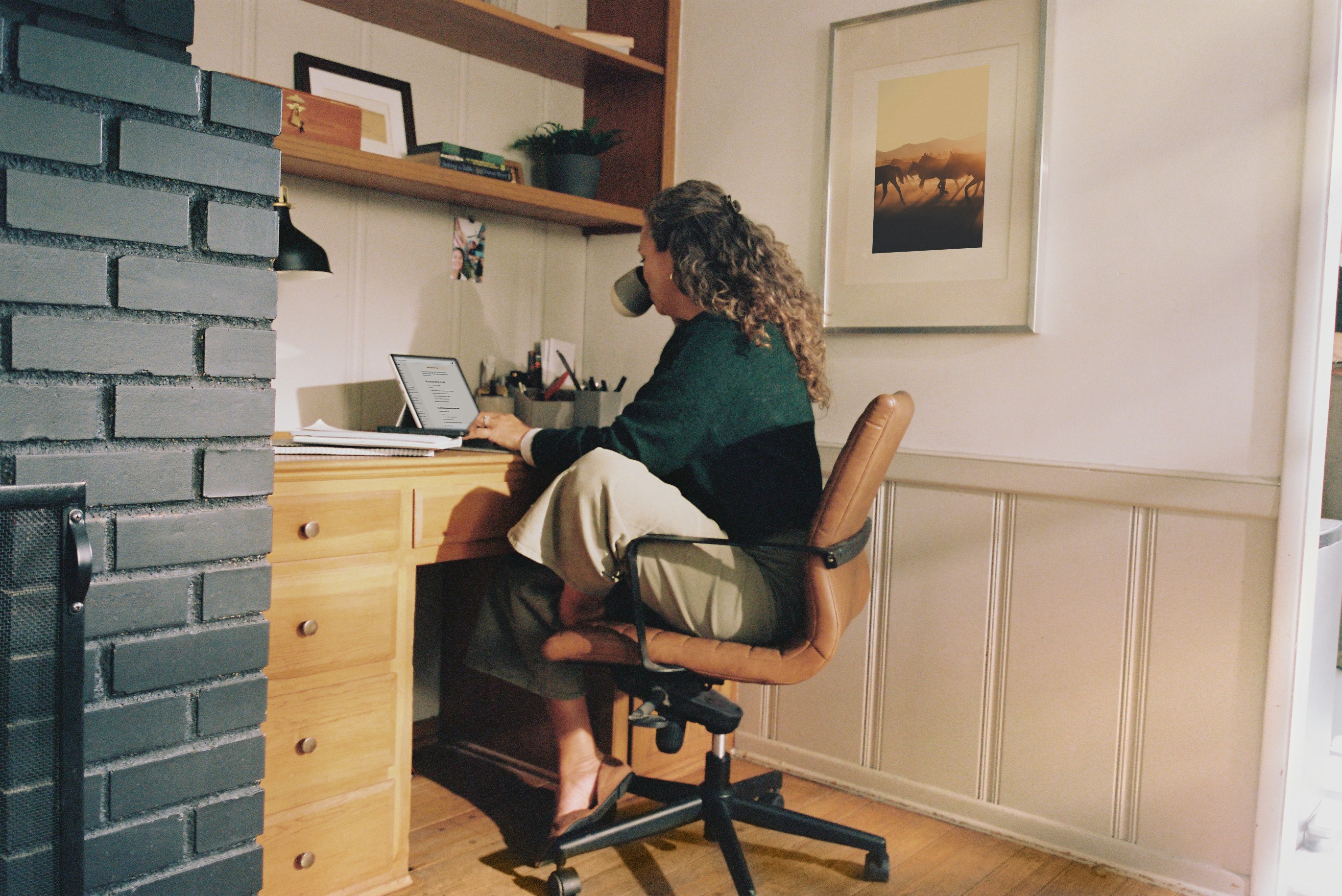 The ambitious woman at work